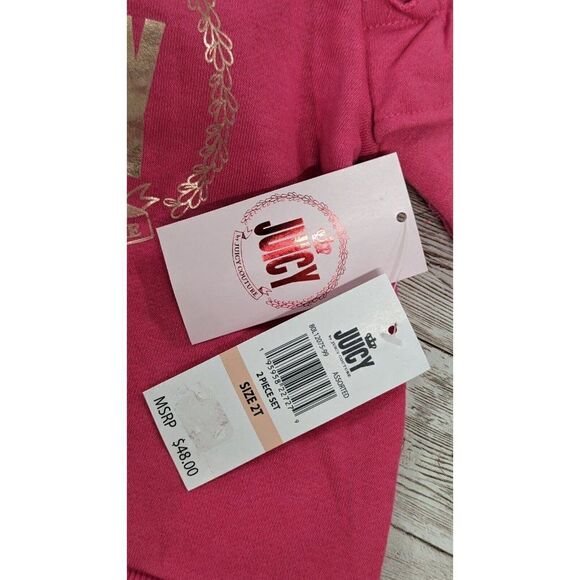 Juicy By Juicy Couture Girls Size 2T Pink Assorted Long Sleeve Pullover Hoodie - Picture 8 of 10